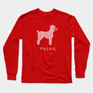 Pasha the Poodle - hot pink Long Sleeve T-Shirt